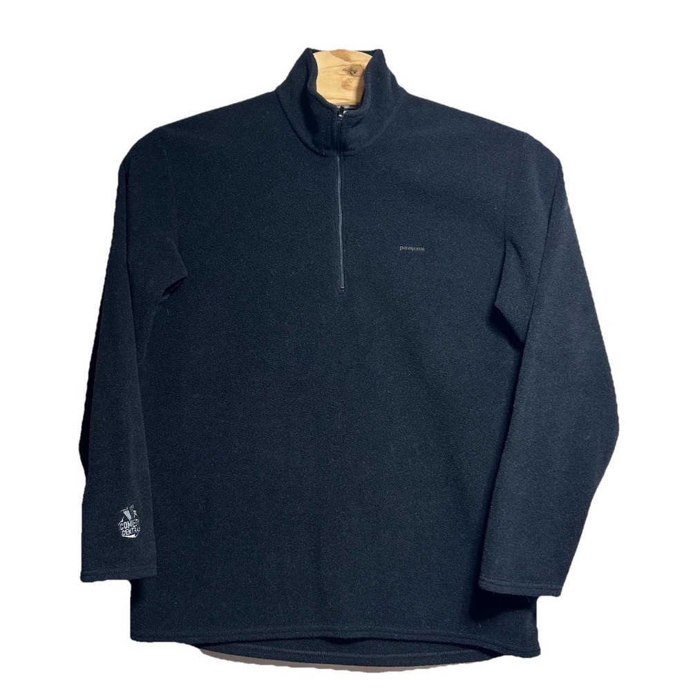 Patagonia Capilene Men's Black Quarter-Zip‎ Fleece Pullover-Size XL Comedy Club